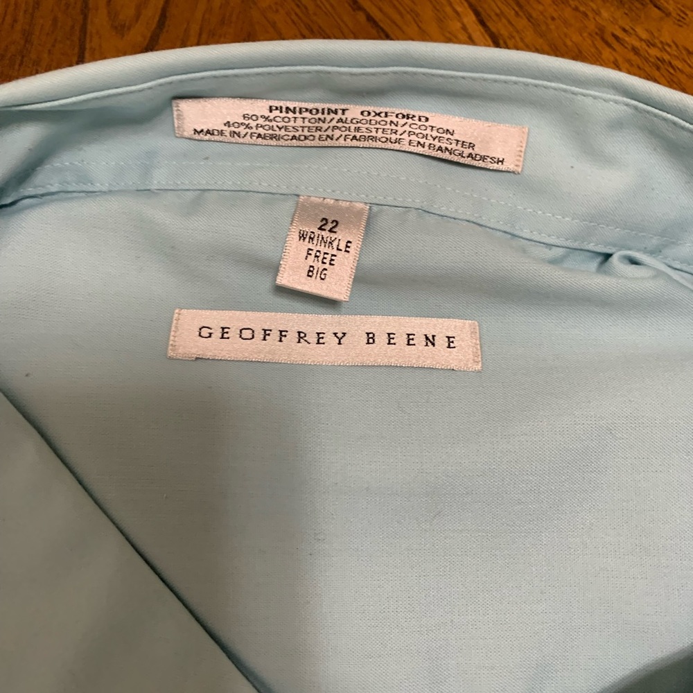 Geoffrey Beene 22 Big NWT - aqua short sleeve